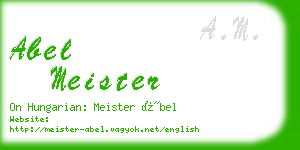 abel meister business card
